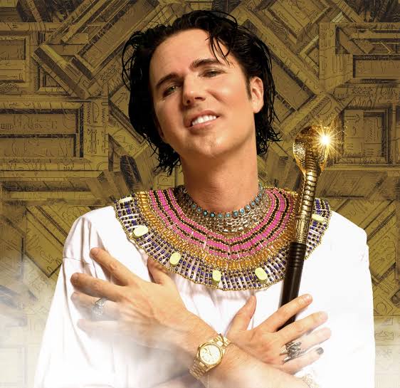 Alexander Marcus, the German pop star, in an Egyptian-themed costume